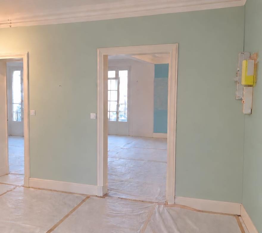 Ouverture de mur porteur renforcée par portique en profilés métalliques – DFE RENOV